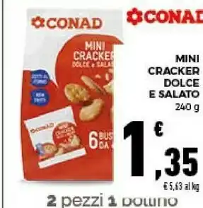 Conad City Mini cracker dolce e salato offerta