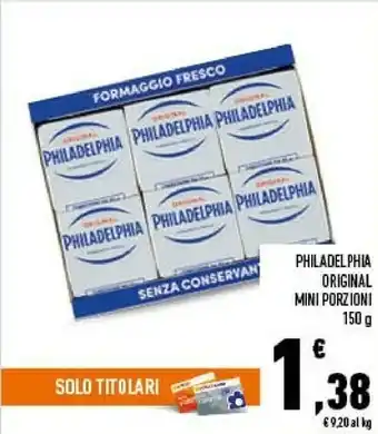 Conad Philadelphia classico mini 150 g(ml) offerta
