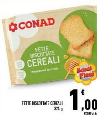 Conad Conad - fette biscottate cereali 324 g(ml) offerta