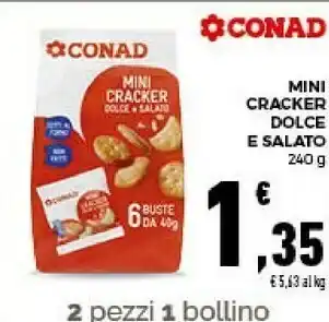 Conad Mini cracker dolce e salato offerta