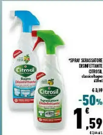 Conad Superstore Citrosil spray sgrassatore disinfettante classico/ bagno offerta