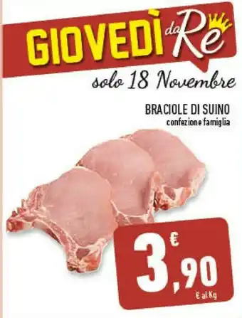 Conad Superstore Braciole di suino offerta