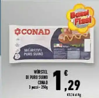 Conad Superstore Wurstel di puro suino offerta