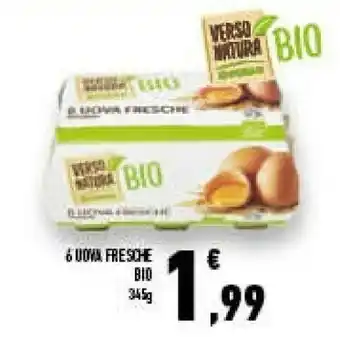 Conad Superstore 6 uova fresche biologiche verso natura offerta