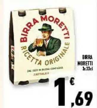 Conad Superstore Birra moretti - birra ricetta originale 990 g(ml) offerta
