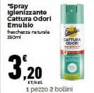 Conad Superstore Emulsio spray iglenízzante cattura odori offerta
