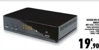 Conad Superstore Innohit decoder dvb-t2 offerta