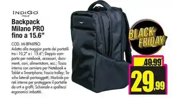 Wellcome Backpack milano pro fino a 15.6 mi-bpmipro offerta