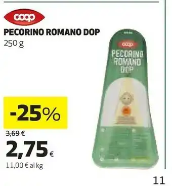 Alta Supermercati Coop - pecorino romano 250 g(ml) offerta