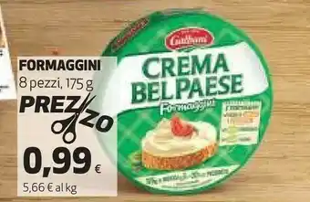 Crema belpaese formaggini 8 porzioni 175 g(ml)