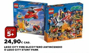 Ipercoop Lego City Fire Elicottero Antincendio o Lego City Stunt Park offerta