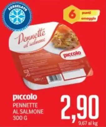 Supermercati Piccolo Piccolo pennette al salmone offerta