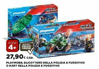 Ipercoop Playmobil Elicottero Della Polizia e Fuggitivo o Kart Della Polizia e Fuggitivo offerta