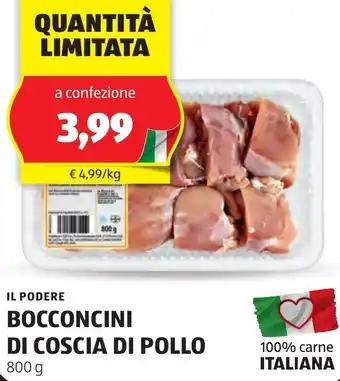 ALDI IL PODERE Bocconcini di coscia di pollo offerta