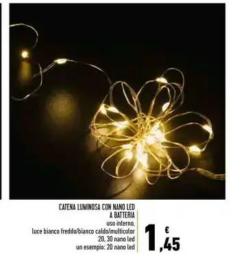 Conad Superstore Catena luminosa con nano led a batteria offerta