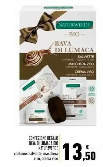 Conad Superstore Naturaverde confezione regalo bava di lumaca bio offerta