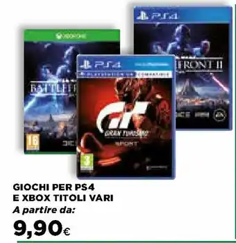 Ipercoop Giochi Per PS4 E Xbox Titoli vari offerta