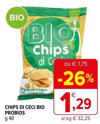 Iperal Chips di ceci bio probios offerta