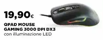 Ipercoop QPad Mouse Gaming 3000 DPI DX3 offerta