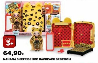 Ipercoop Nanana Surprise 3in1 Backpack Bedroom offerta