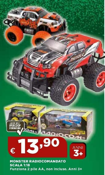 Ipercoop Monster Radiocomandato Scala 1:18 offerta