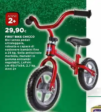 Ipercoop First Bike Chicco offerta