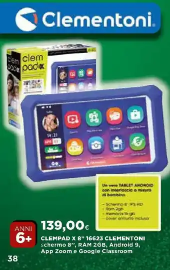 Ipercoop Clempad x 8" 16623 Clementoni offerta