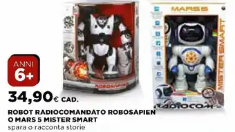 Ipercoop Robot Radiocomandato Robosapien o Mars 5 Mister Smart offerta