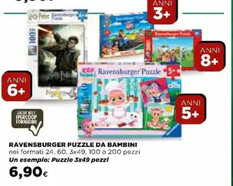 Ipercoop Ravensburger Puzzle da Bambini 24, 60, 3x49, 100 o 200 pezzi offerta