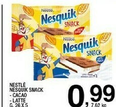 Sigma Nestlè - nesquik snack cacao 26 g(ml) offerta