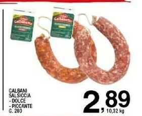 Sigma Salsiccia - dolce offerta