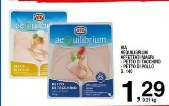 Sigma Aia - petto di tacchino al forno aequilibrium 140 g(ml) offerta