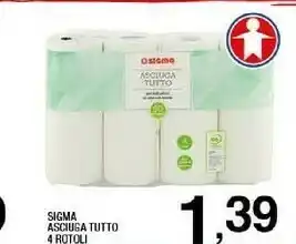 Sigma Sigma asciugatutto offerta