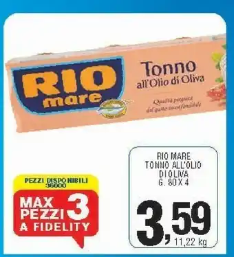 Sigma Tonno all'olio di oliva g 80 x 4 offerta