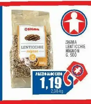 Sigma I legumi lenticchie giganti 500 g(ml) offerta
