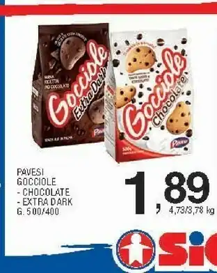 Sigma Gocciole extra dark 300 g(ml) offerta