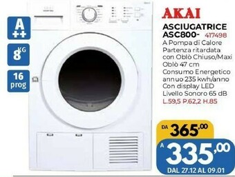 Orizzonte Asciugatrice offerta