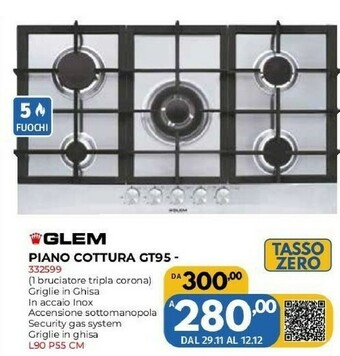 Orizzonte Piano cottura offerta