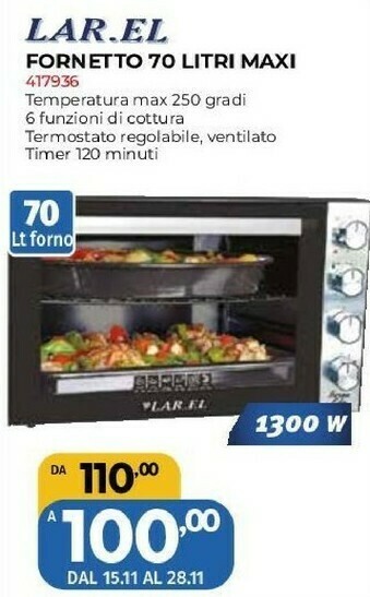 Forno elettrico offerta di Orizzonte