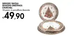 Bennet Servizio tavola seasons greetings CHURCHILL offerta