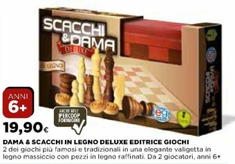 Ipercoop Dama & Scacchi in Legno Deluxe Editrice Giochi offerta
