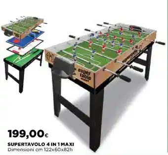 Ipercoop Supertavolo 4 in 1 Maxi cm 122x60x82h offerta