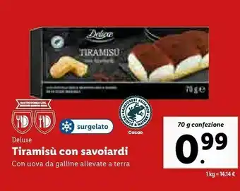 Lidl Eluxe tiramisù con savoiardi offerta