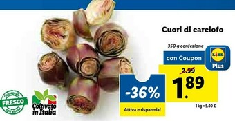 Lidl Cuori di carciofo offerta