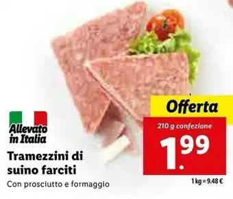 Lidl Tramezzini di suino farciti con prosciutto e formaggio offerta