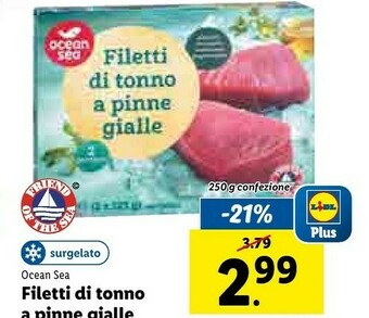 Lidl Filetti di tonno a pinne gialle 250 g(ml) offerta