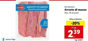 Lidl Dal salumiere arrosto di manzo offerta