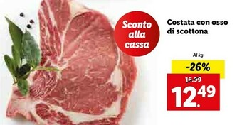 Lidl Costata con osso di scottona offerta