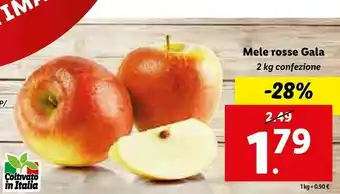Lidl Gala mele rosse 2 kg confezione offerta