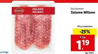 Lidl Salame milano offerta